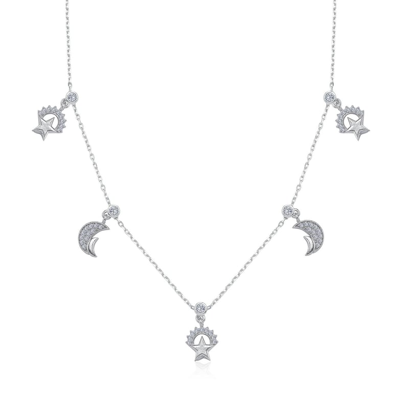 Gece Şöleni Choker Gümüş Şans Kolye