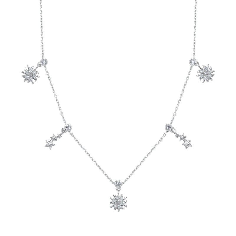 Gökyüzü Dansı Choker Gümüş Şans Kolye