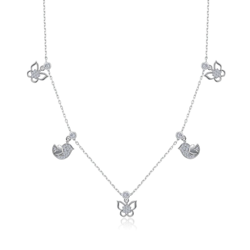 Gönül Bahçesi Choker Gümüş Şans Kolye