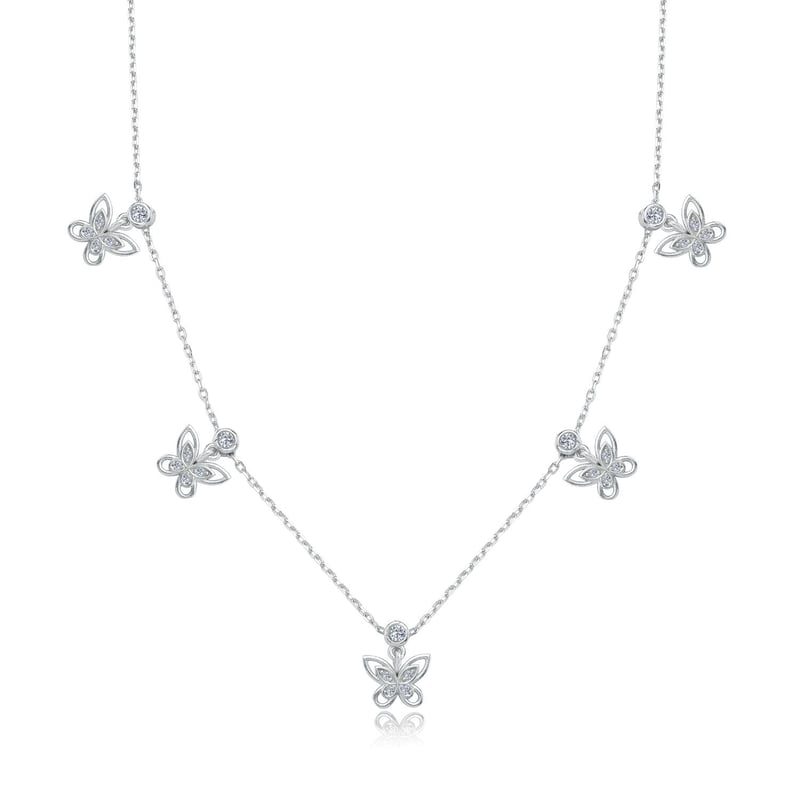 Harmoni Kanatları Choker Gümüş Şans Kolye