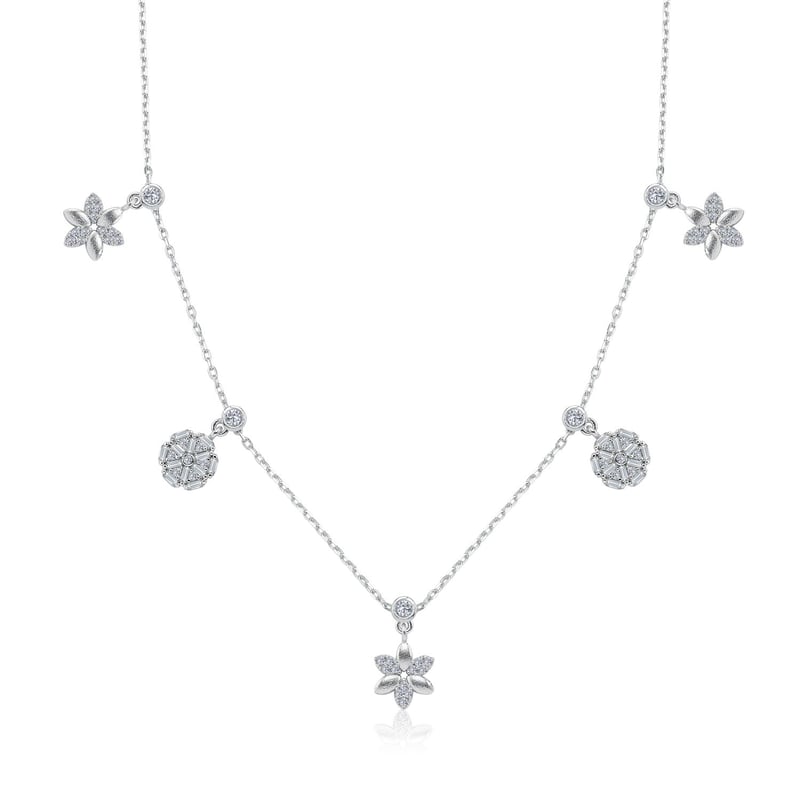 Işıltı Demeti Choker Gümüş Şans Kolye