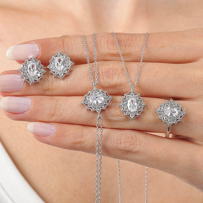 Işıltılı Bohem Güzellik Vintage Gümüş Mini Set