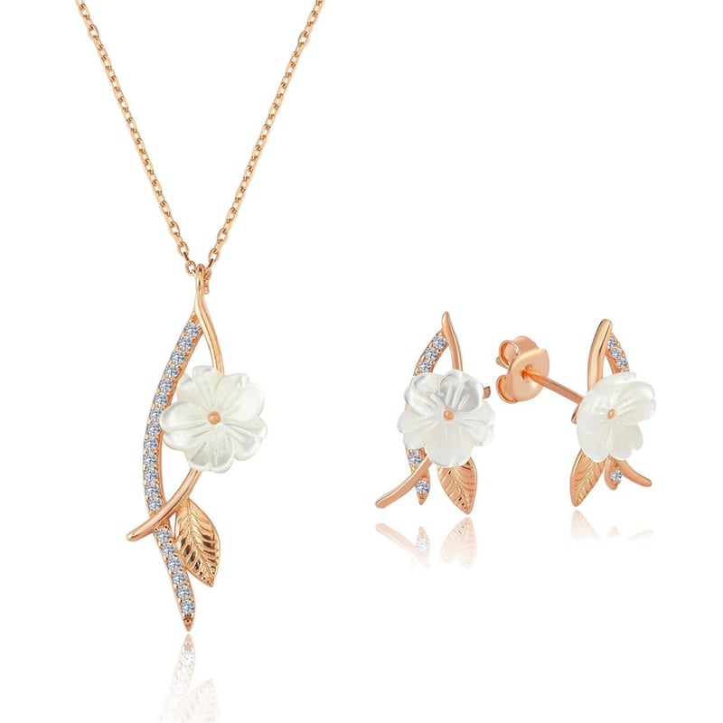 İtalyan Tasarım Bahar Senfonisi Flowers Gümüş İkili Set