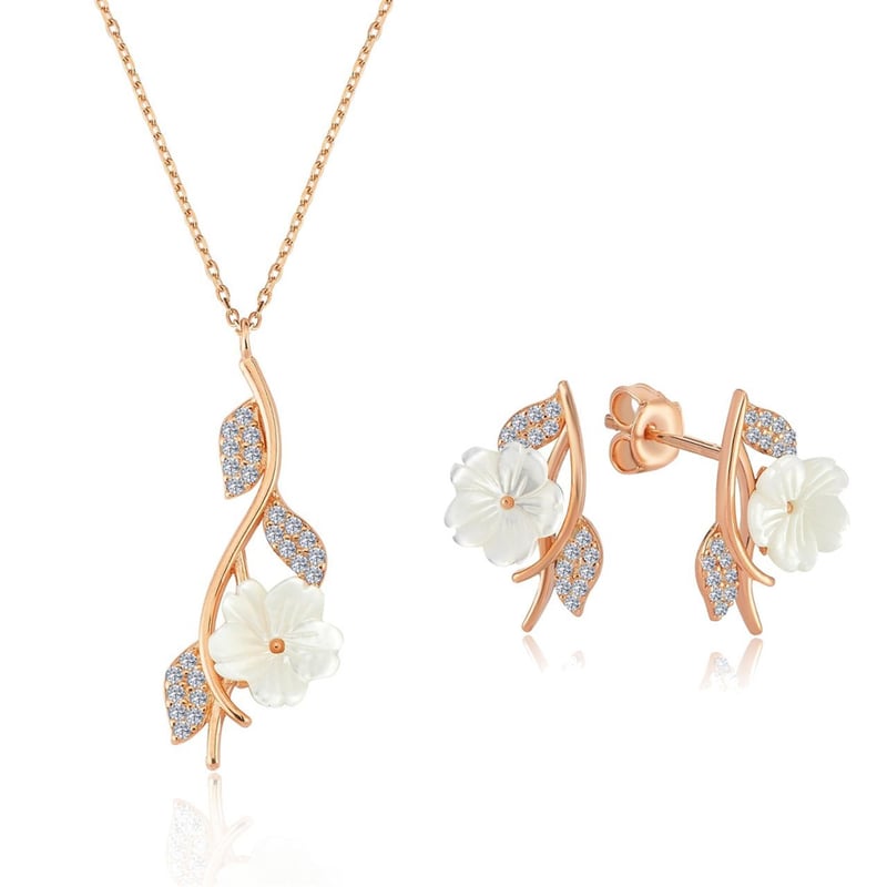 İtalyan Tasarım Bahar Serenatı Flowers Gümüş İkili Set