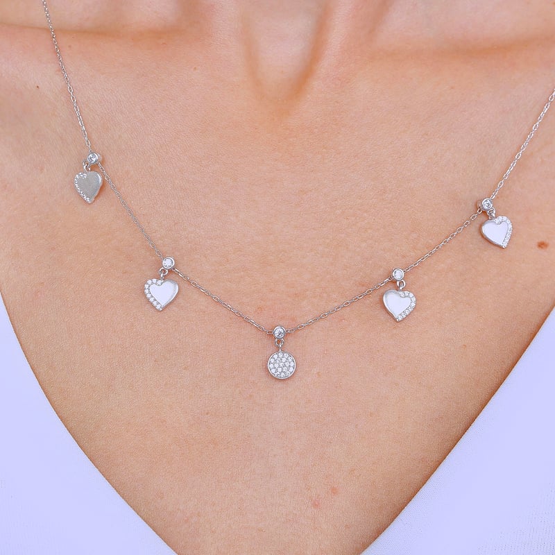 Kalbin Dansı Choker Gümüş Şans Kolye
