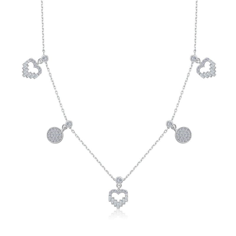 Kalp Ritmi Choker Gümüş Şans Kolye