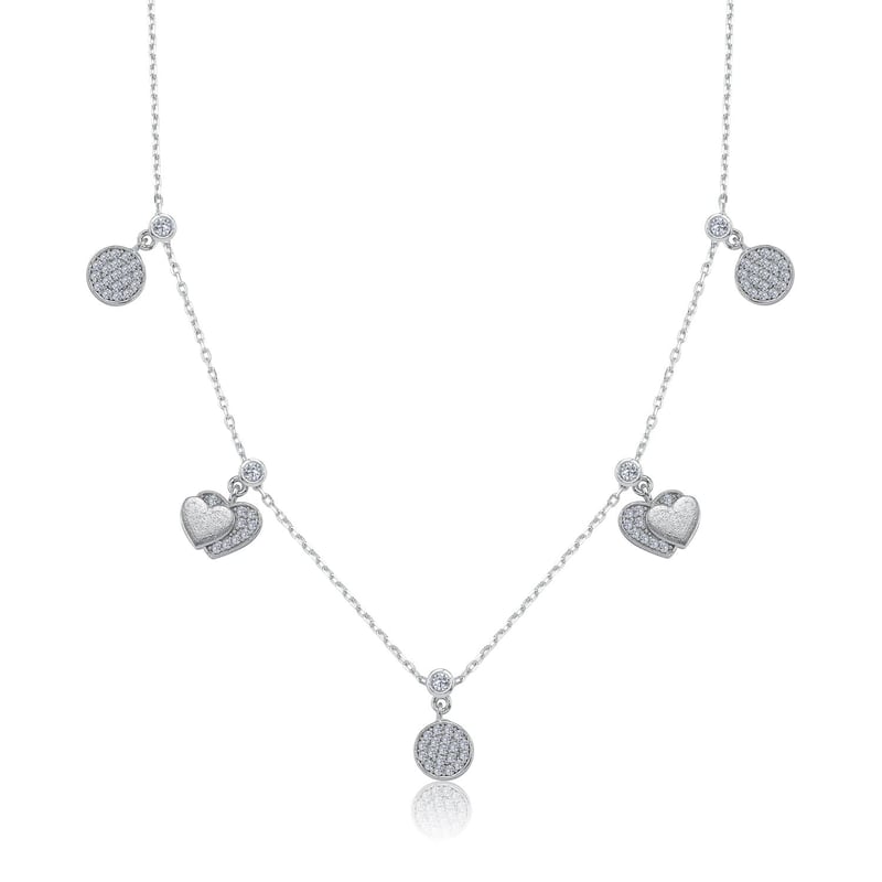 Kalp Yankısı Choker Gümüş Şans Kolye
