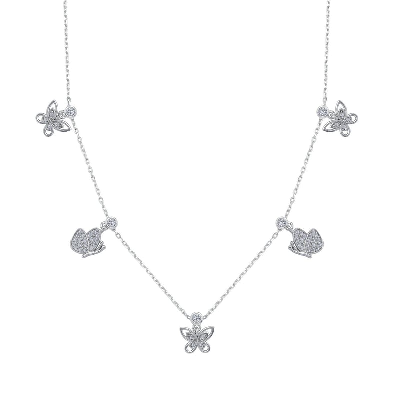 Kelebeğin Rüyası Choker Gümüş Şans Kolye