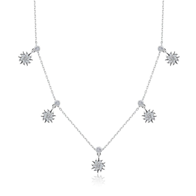 Kır Güneşi Choker Gümüş Şans Kolye