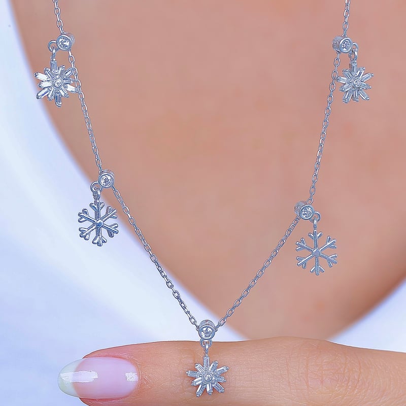 Kış Güneşi Choker Gümüş Şans Kolye
