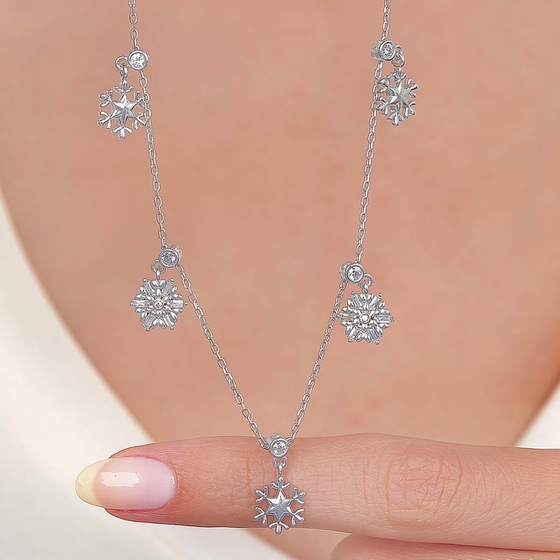 Kristal Dansı Choker Gümüş Şans Kolye