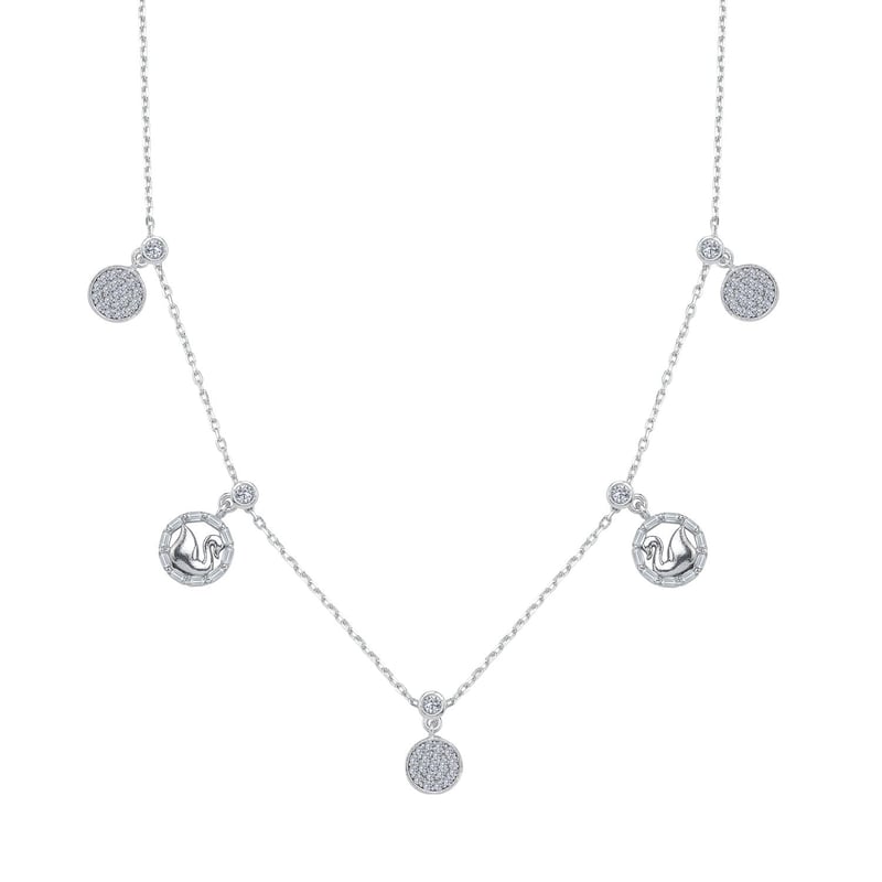 Kuğuların Dansı Choker Gümüş Şans Kolye