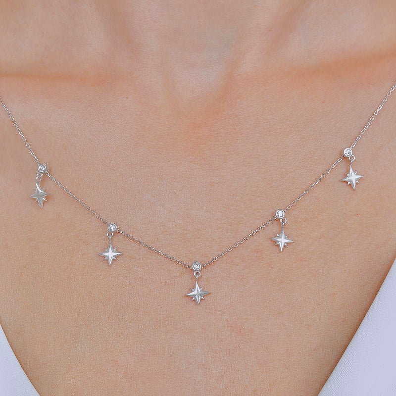 Kutup Geçidi Choker Gümüş Şans Kolye