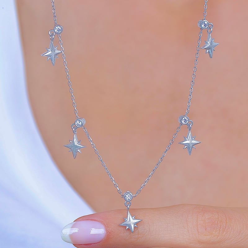 Kutup Geçidi Choker Gümüş Şans Kolye