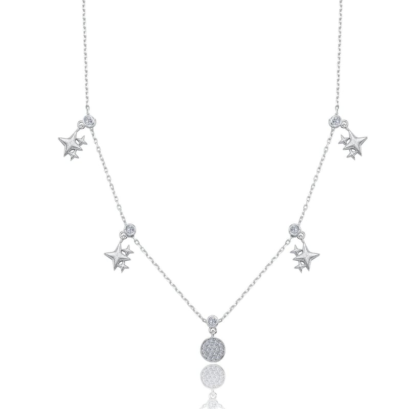 Kutup Parıltısı Choker Gümüş Şans Kolye