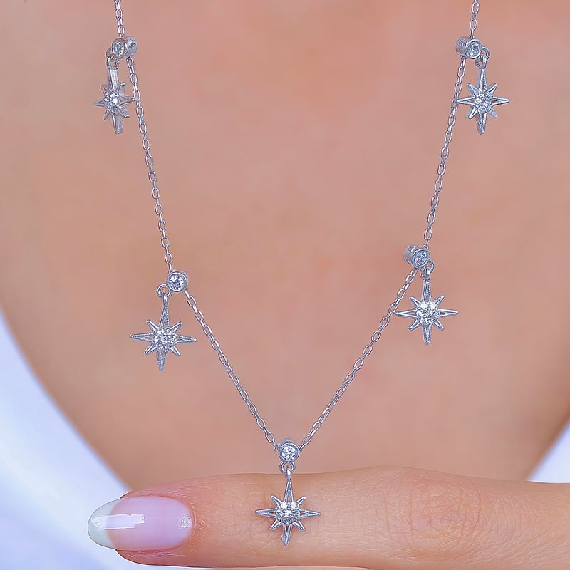 Kuzey Dansı Choker Gümüş Şans Kolye
