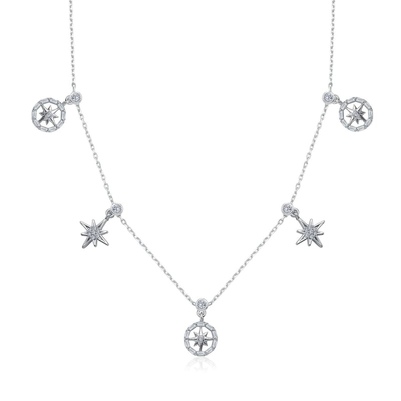 Kuzey Yıldızı Choker Gümüş Şans Kolye