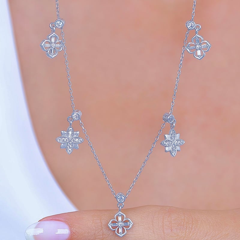 Lotus Asaleti Choker Gümüş Şans Kolye