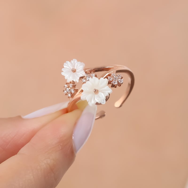 Manolya Senfonisi Flowers Gümüş Yüzük