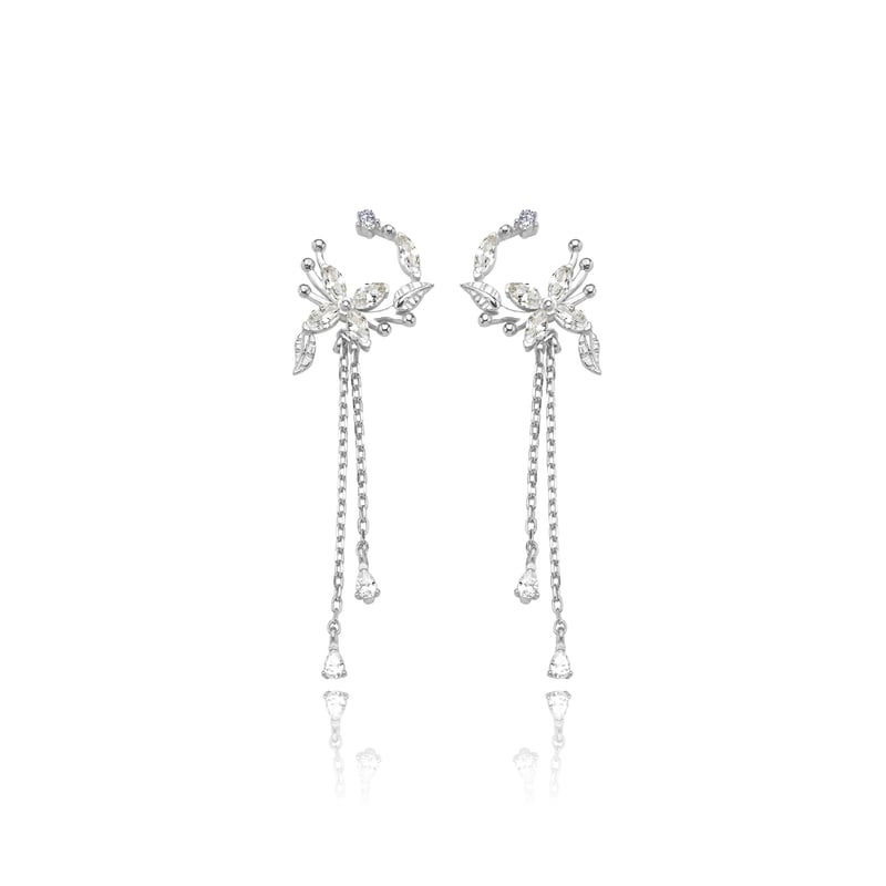 markiz Çemberi Trend Gümüş Küpe