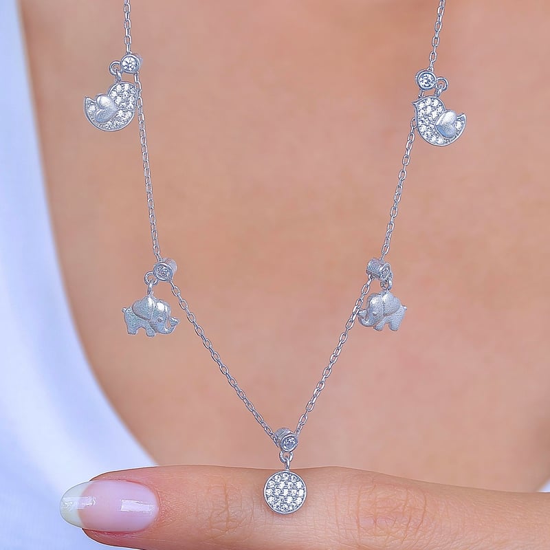 Mistik Festival Choker Gümüş Şans Kolye