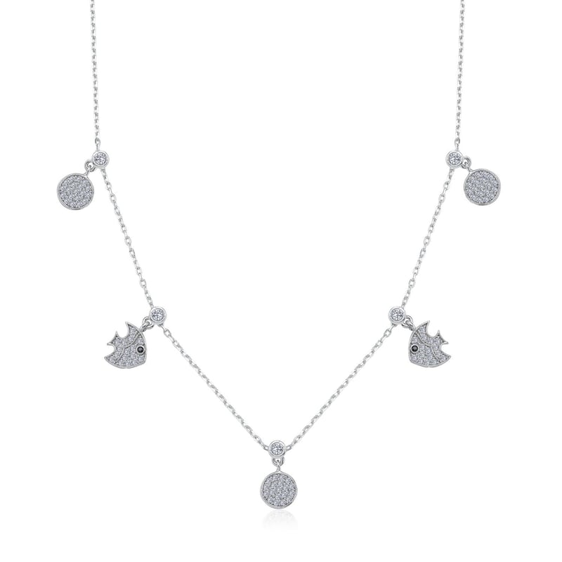 Okyanus Işıltısı Choker Gümüş Şans Kolye