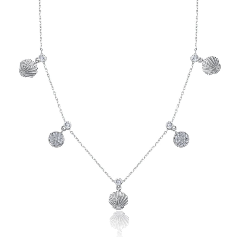 Okyanus Parıltısı Choker Gümüş Şans Kolye