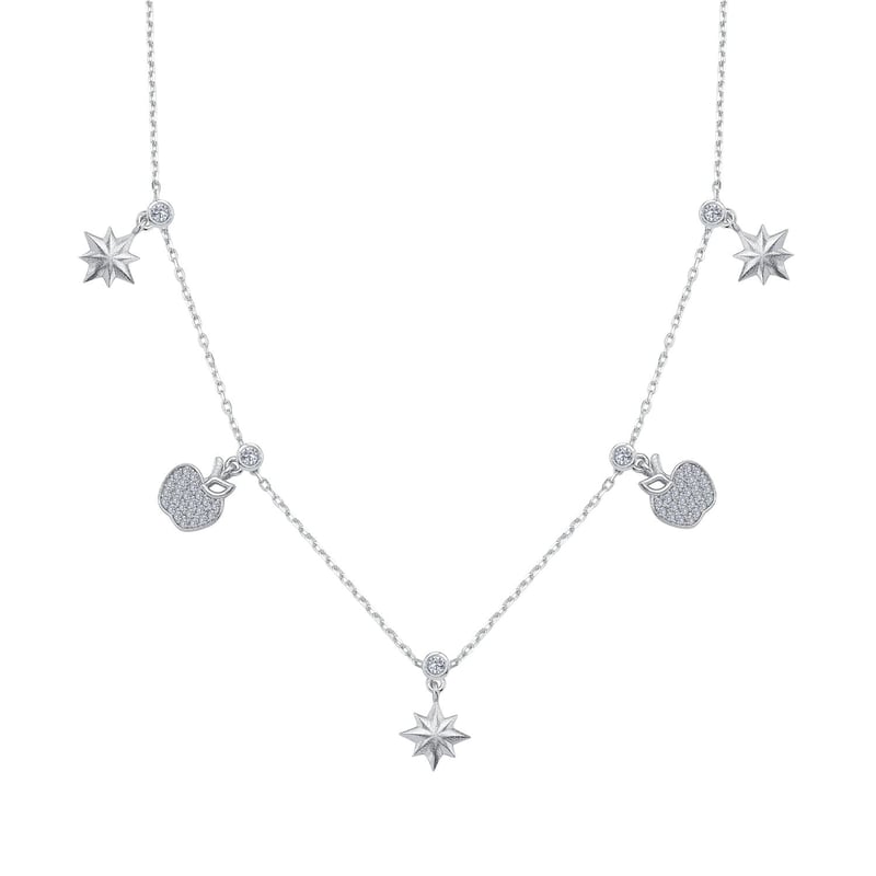 Parıltılı Elmalar Choker Gümüş Şans Kolye