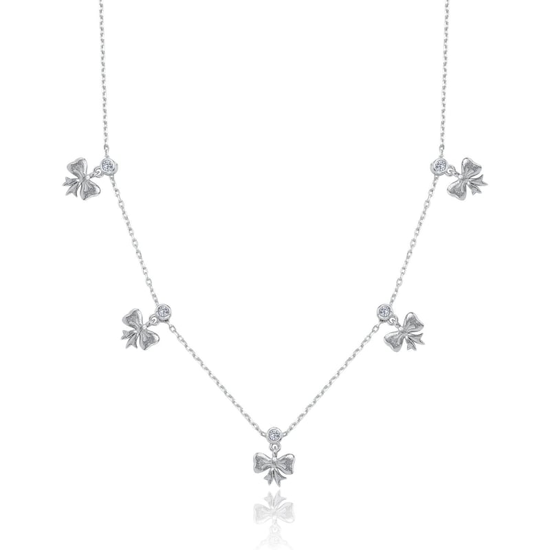 Parıltılı Fiyonklar Choker Gümüş Şans Kolye