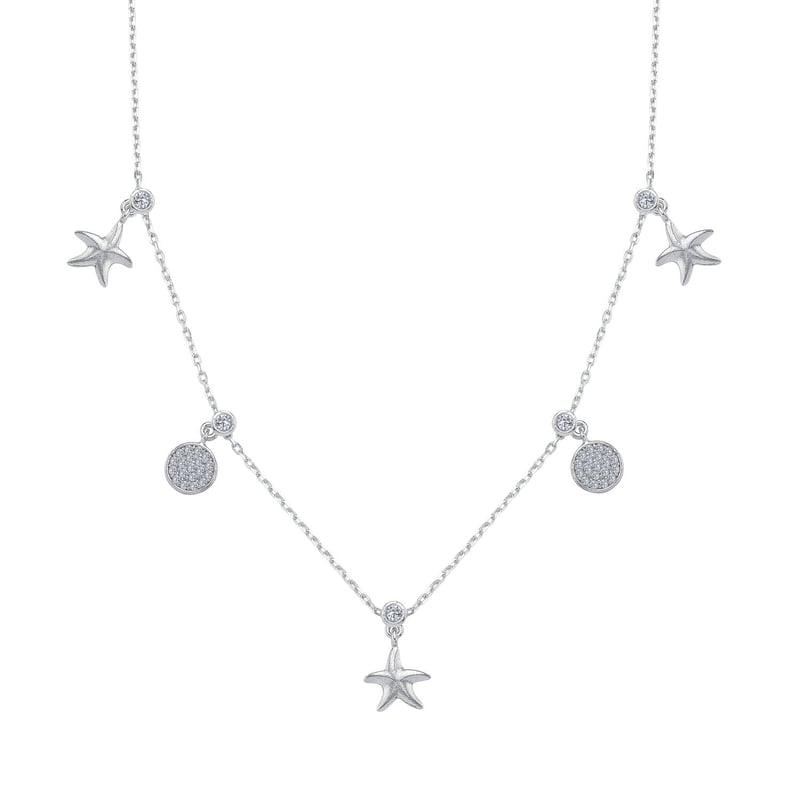 Parıltılı Kumsal Choker Gümüş Şans Kolye