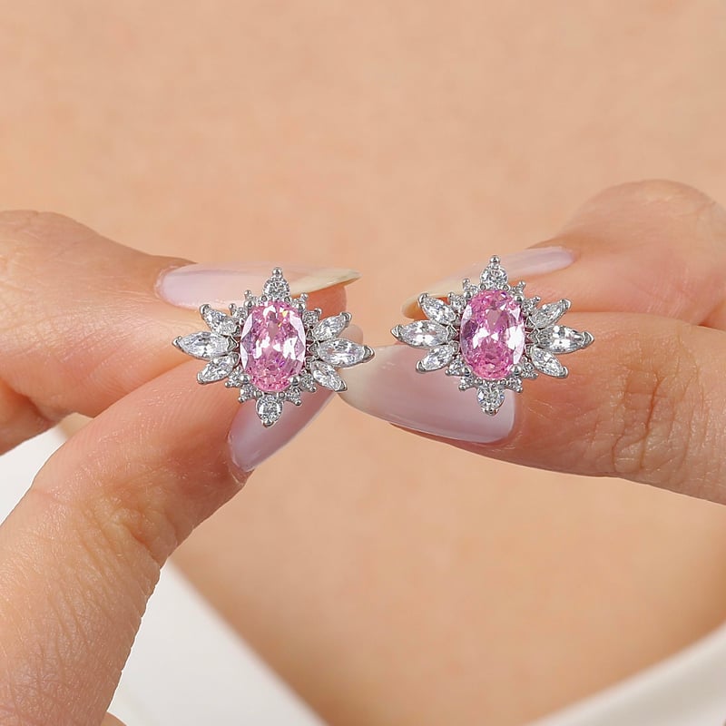 Pink Taşlı Prenses Yıldızı Vintage Gümüş Mini Set