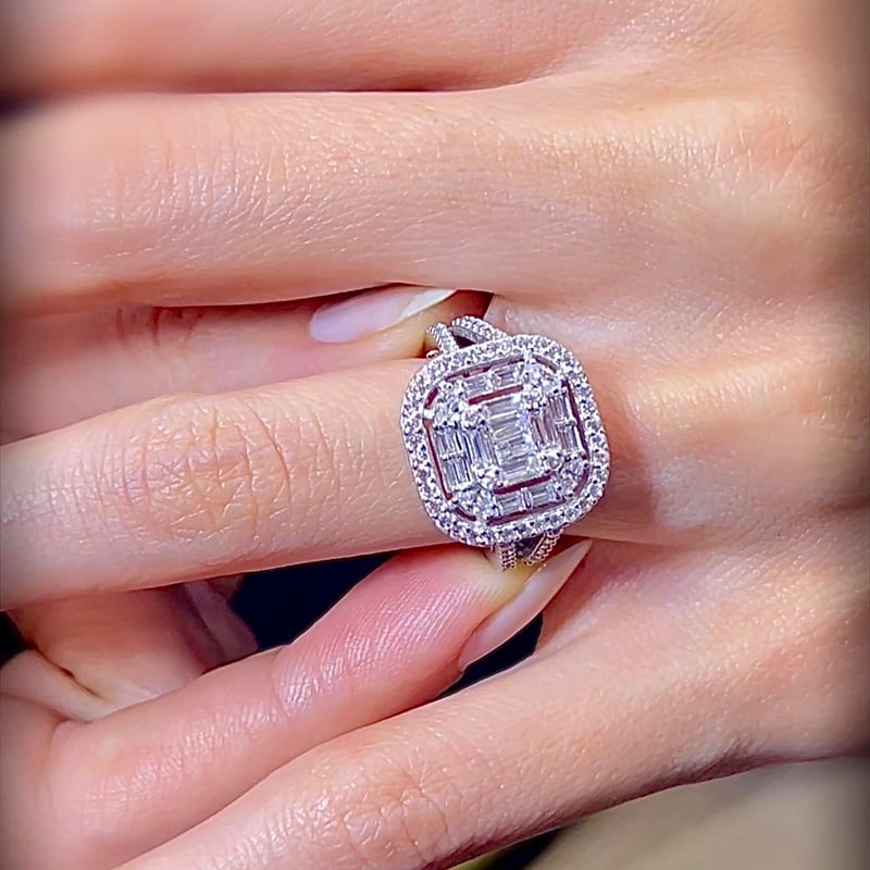 Pırlanta Montür Baget Geleneği Gümüş Yüzük