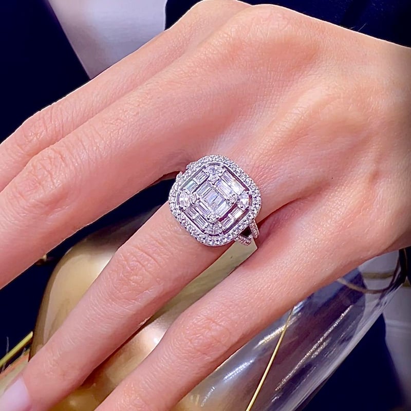 Pırlanta Montür Baget Geleneği Gümüş Yüzük