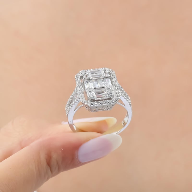 Pırlanta Montür Baget Geleneği Gümüş Yüzük