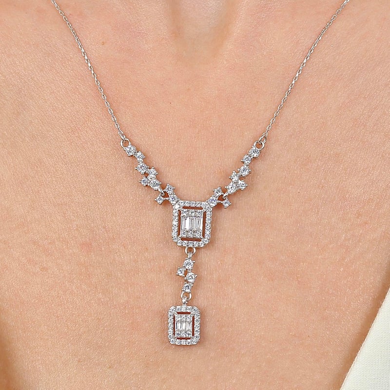 Pırlanta Montür Bağlılık Işıltısı Baget Gümüş Üçlü Set