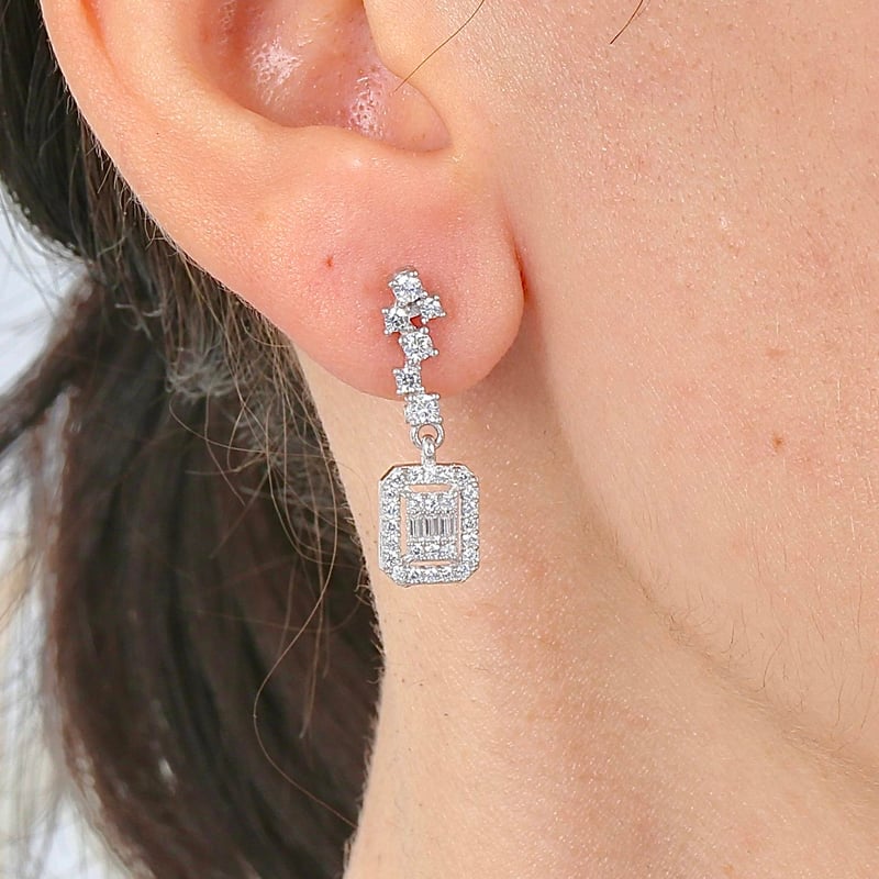 Pırlanta Montür Bağlılık Işıltısı Baget Gümüş Üçlü Set