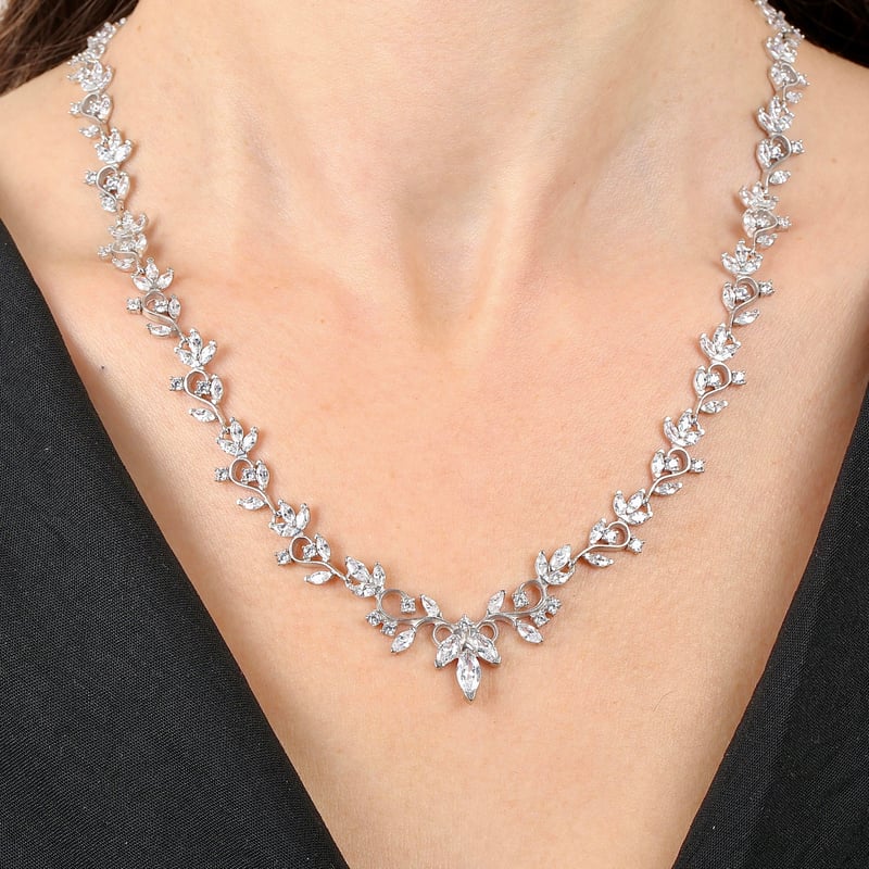 Pırlanta Montür Full Taşlı Aşk Bestesi Gümüş Su Yolu Set