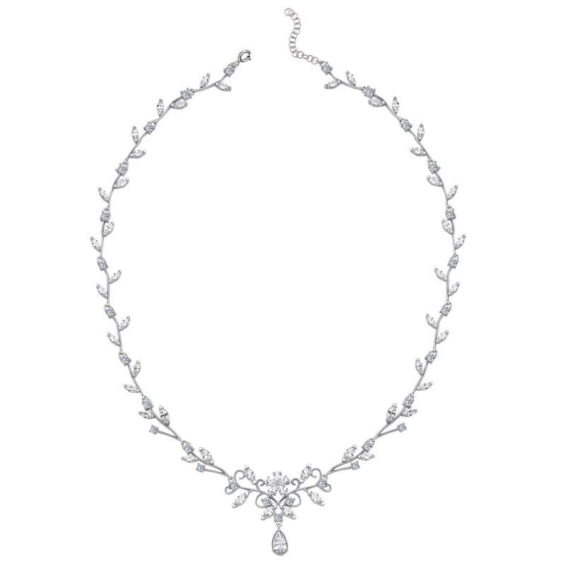 Pırlanta Montür Full Taşlı Sevgi Buketi Gümüş Su Yolu Set