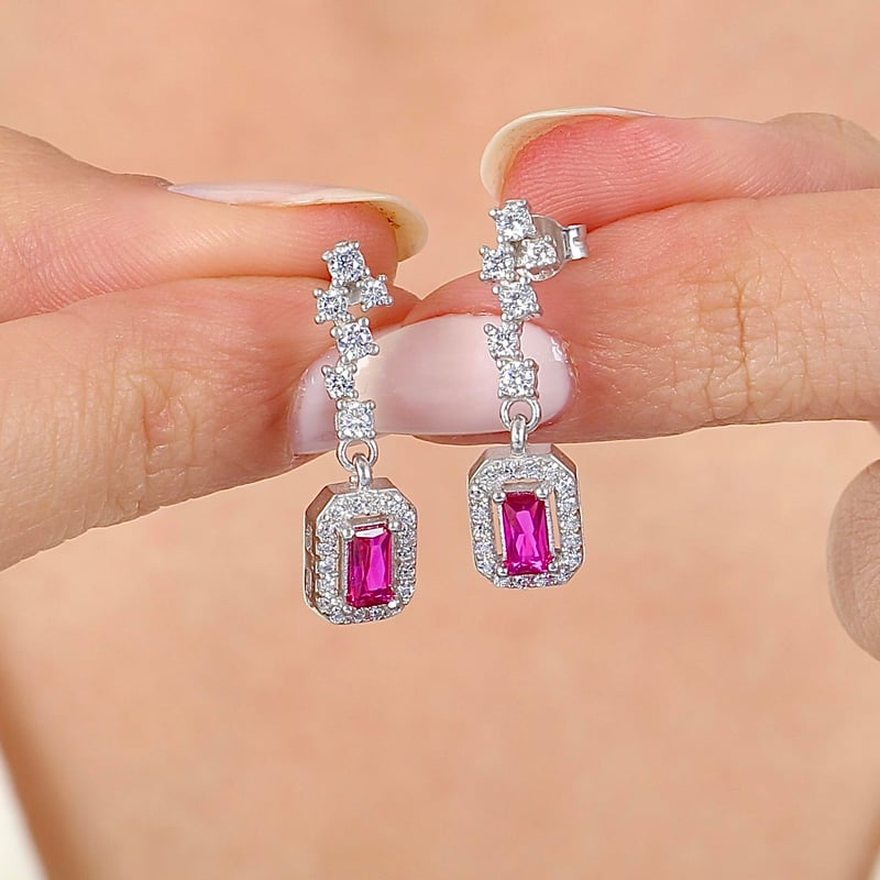 Pırlanta Montür Mutluluk Işıltısı Sentetik Yakut Gümüş Üçlü Set