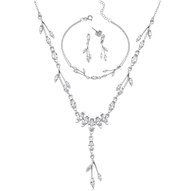 Pırlanta Montür Mutluluk Masalı Gümüş Su Yolu Set