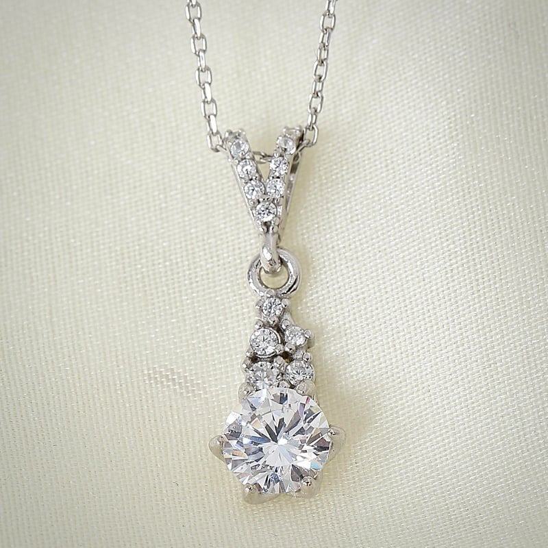 Pırlanta Montür Prenses Masalı Gümüş Kolye