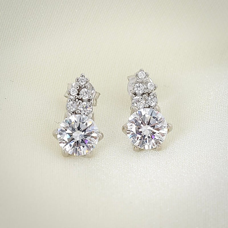 Pırlanta Montür Prenses Masalı Gümüş Küpe