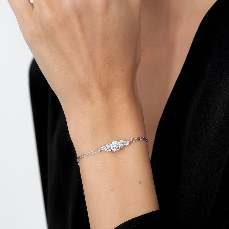 Pırlanta Montür Prensesin Düşü Gümüş Bileklik