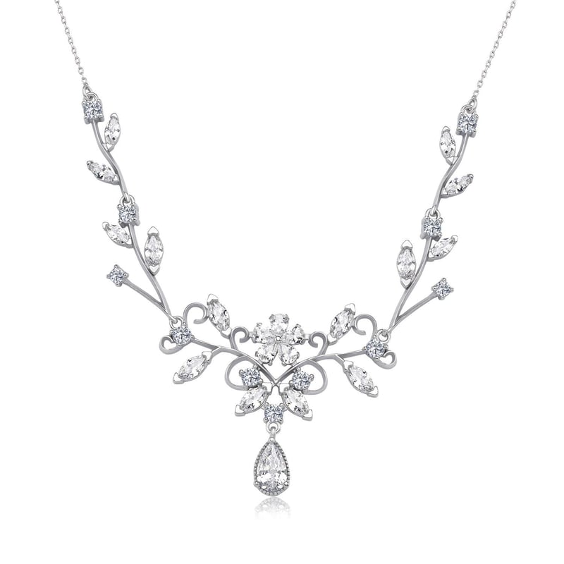 Pırlanta Montür Sevgi Buketi Gümüş Su Yolu Set