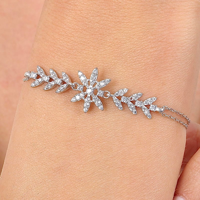 Pırlanta Montür Zarafet Işıltısı Gümüş Üçlü Set