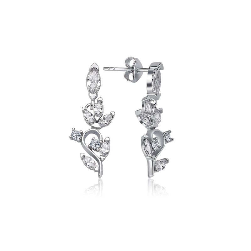 Pırlanta Montür Zarif Aşk Bestesi Gümüş Su Yolu Set