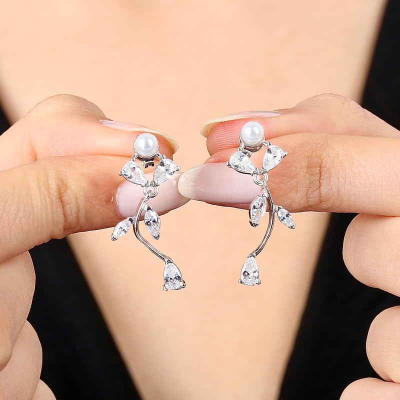 Pırlanta Montür Zarif Aşk Masalı Gümüş Su Yolu Set