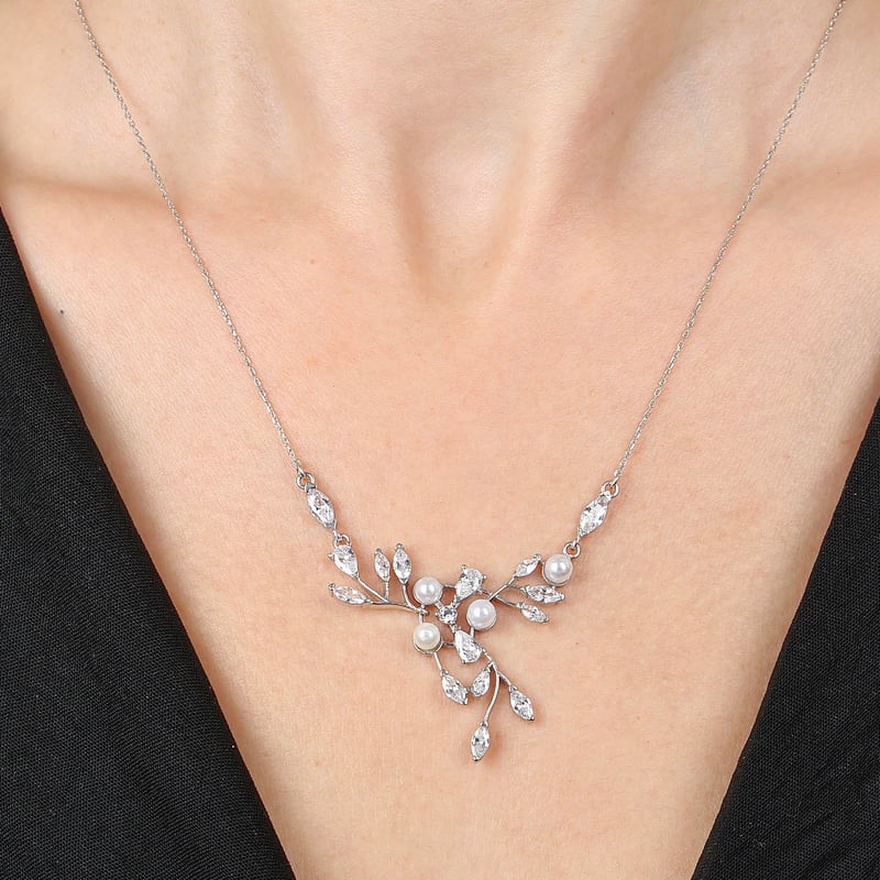 Pırlanta Montür Zarif Aşk Masalı Gümüş Su Yolu Set