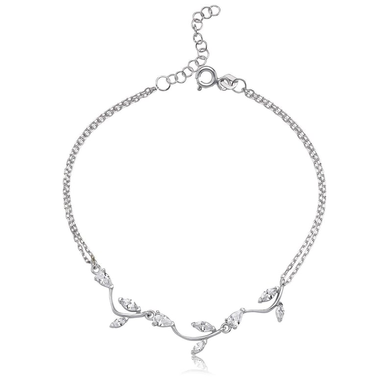 Pırlanta Montür Zarif Aşk Masalı Gümüş Su Yolu Set