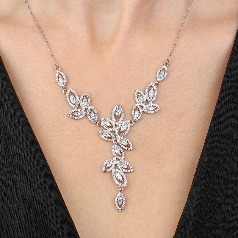 Pırlanta Montür Zarif İlk Dans Işıltısı Gümüş Su Yolu Set